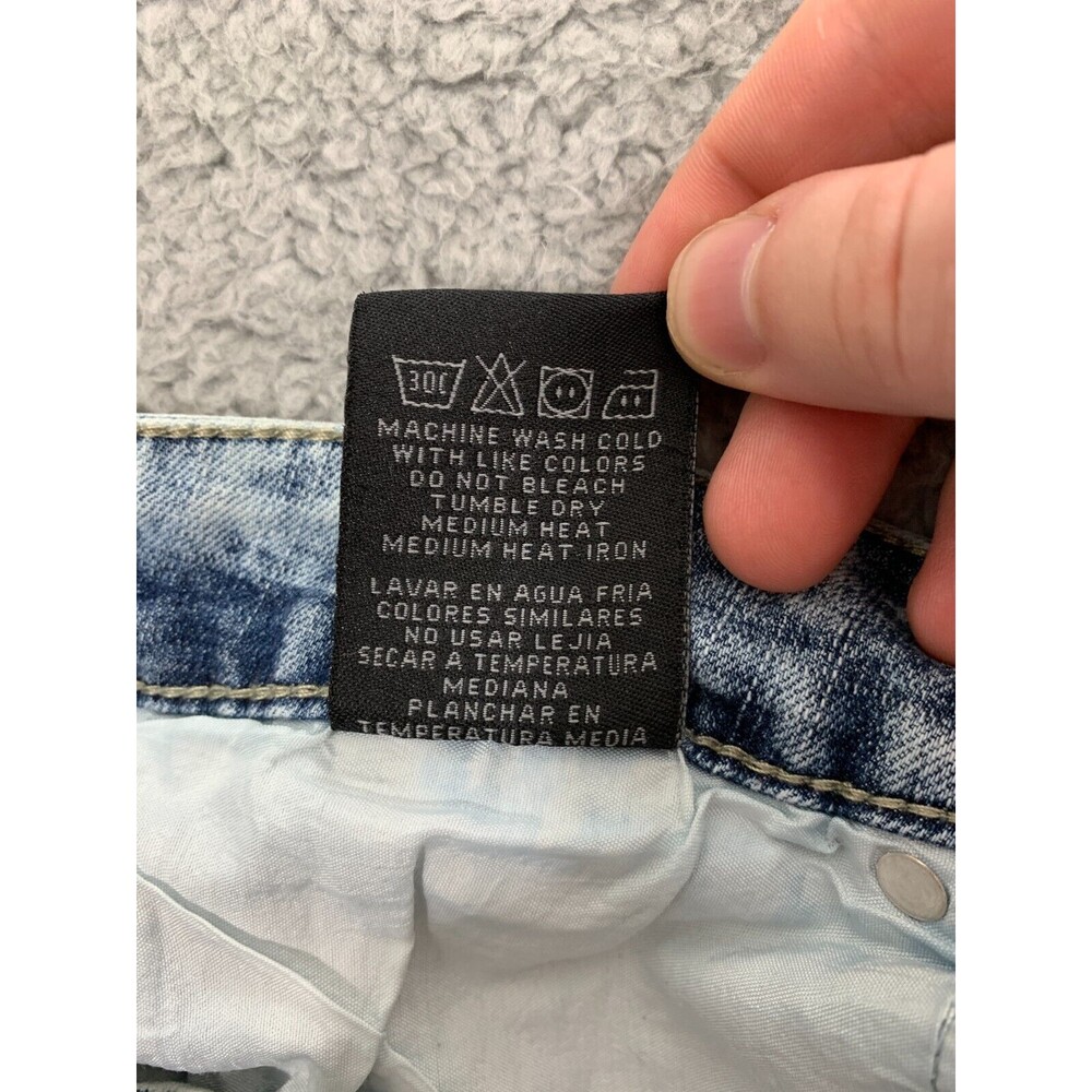 WAIMEA Skinny Fit Painted Seam Wearable Art-to-Wear Emo Grunge Punk Denim Jeans - Picture 8 of 12